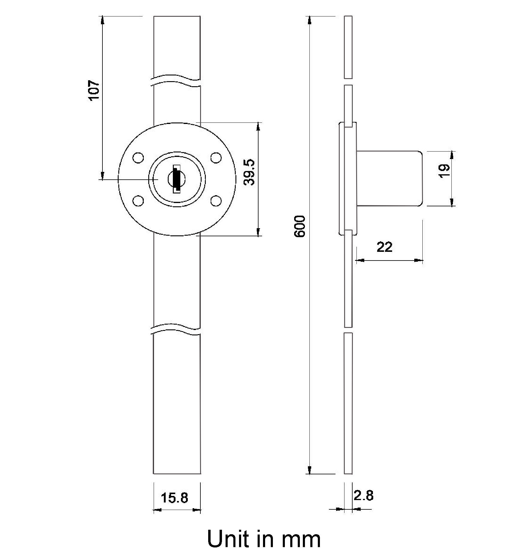 Central Lock 107 HonMark Hardware